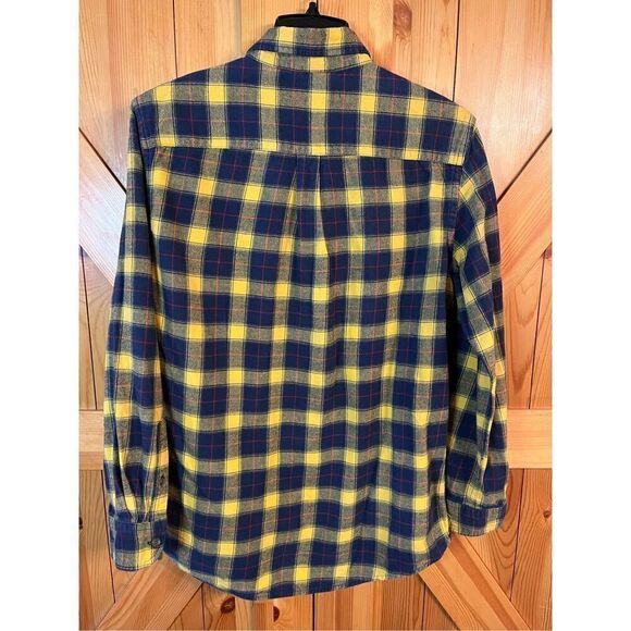 Chaps Shirt Mens Medium Yellow Plaid Button Down Flannel Performance (3481) - Picture 5 of 5